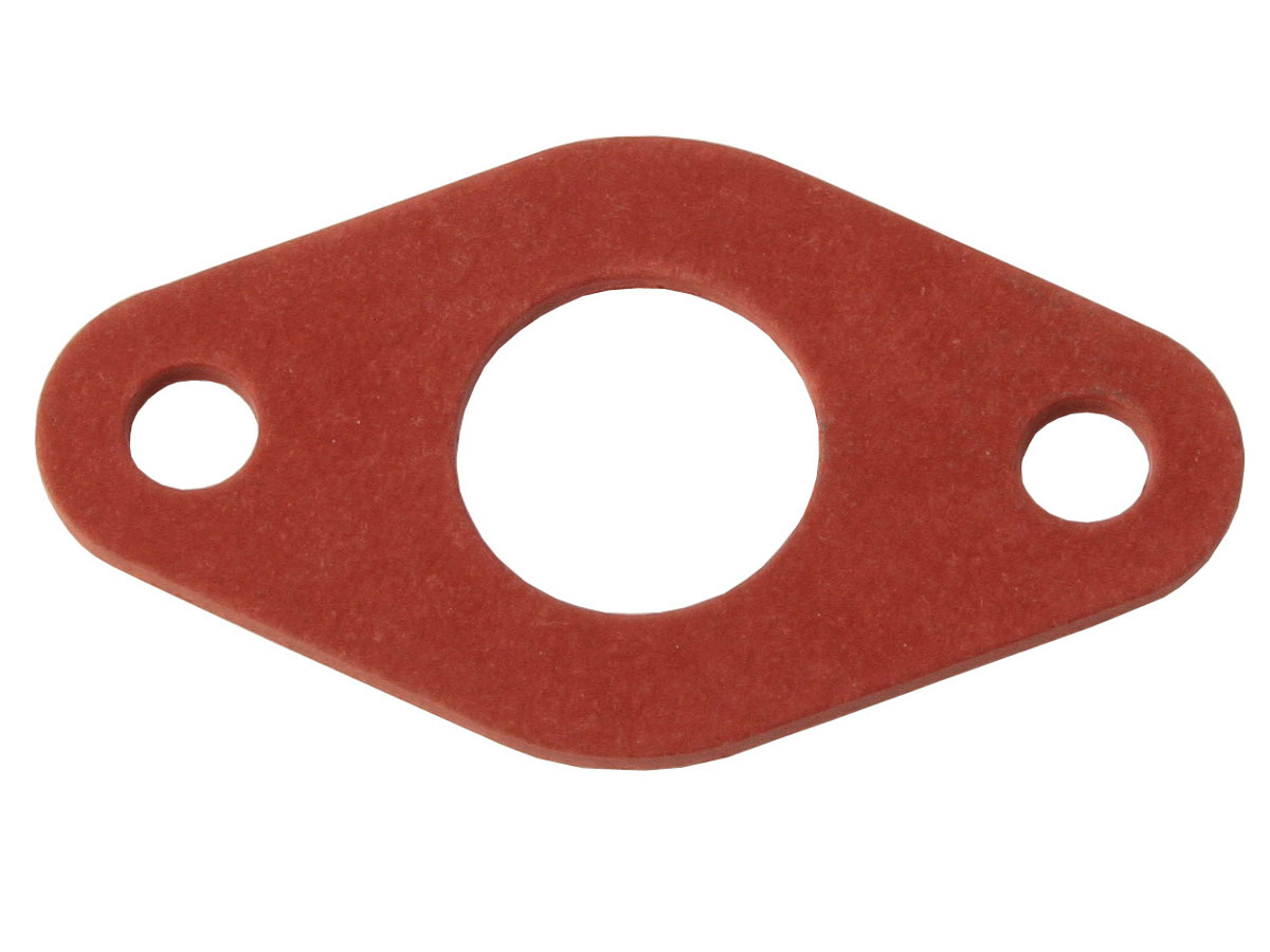 Isolierflanschdichtung rot 2mm stark mit 16mm Durchlass zwischen Vergaser und Zylinder bei Simson S50, S51, S70, Schwalbe KR51/2, SR50, SR80